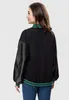 Kurtki damskie Kobiet Varsity College Baseball Bomber Jacket Vintage Bluza swobodne płaszcze uliczne unisex z łatką 230615