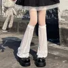 Femmes chaussettes dentelle imprimé évasé Sexy maille bas mignon couverture Lolita mince sur le genou gothique veau 2023