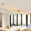 Lampade a sospensione Stile giapponese Loft creativo Sala da pranzo Light Art Luci a led di design sospese in legno concise