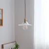 Hängslampor nordiska vintage glaslampa loft mässing e27 fixturer kök matsal hall hängande lätt heminredning kopparbelysning