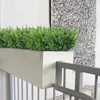 Decorative Flowers 12Pcs Artificial Green Plants No Need To Water False Eucalyptus Faux Leaves Plant Wall