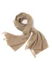 Sjaals Hoogwaardige Kasjmier Sjaal Vrouwen Dunne Winter Littekens Sjaals Mode Effen Kleur Vrouwelijke Pashmina Oversized Warm Houden Warps