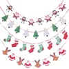 New 3m Xmas Trees Banners Merry Christmas Decor Garland Christmas Banners Santa Claus Banner Snowman Elk Flag Decor for Home