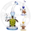 10.5 cala szklana fajka wodna do fajki wodnej z żółwiem matrix perc shisha dab rig 14.4mm rozmiar złącza