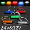 Ny 1 st 12-24V lastbilssida VARNING LIGHT 6 LED MUTICOLOR VATTOSKT BIL BRED LAMP Trailer Bus Van Signal Marker BULB