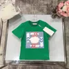 2024 Kids fashion T-shirts Luxury designer t shirt Tops Tees boys girls red cherries embroidered letter cotton short sleeve Pullover AAA