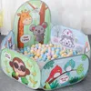 Ballons de fête 1.2M Cartoon Baby Ball Pool Pit Parc pour parc Tente pour enfants Aire de jeux Balles sèches avec panier de basket 230615