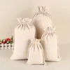 Shopping Bags Blank Bag Spot Rice Packaging Drawstring Cotton Pocket Creative Eco-friendly Canvas Custom Printed