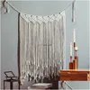 Andra heminredning Tassel Door Curtain Marocko Rame Wall Hanging Nordic Woven Tapestry Hanger Boho Art Window Drop Delivery Garden DHQA1