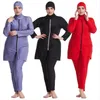 Ethnic Clothing 3PC Plus Size Burkini Talla Modest Swimsuit Muslim Women Swimwear Swimming Clothes Hijab Badmode Banadores Mujer 6xl Big