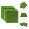 Decoratieve Bloemen 4 Stuks Kunstgras Outdoor Landscaping Prop 15x15cm Fake Turf Groene Plastic Gazon Mat