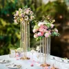 40 to 120cm tall)tall metal wedding flower stand with curtain bead elegant chandelier stands crystal flower vases wedding centerpieces