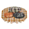 Tafelkleed Thanksgiving pompoen plaid ronde tafelkleed feestkeuken diner omslag vakantie decor waterdichte tafelkleden