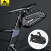 Panniers Bags WILD MAN Bike Bag Rear Waterproof Bicycle Saddle Bag Hard Shell Cycling Accessories Bag Can be hung tail lights 1.2L 230616