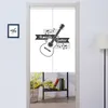 Curtain Nordic Music Notes Door Simple Lines Bedroom Living Room Partition Kitchen Bathroom HalfCurtain Hanging Noren 230615