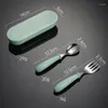 Dinnerware Sets Tableware Set Children Utensil Stainless Steel Toddler Cutlery Cartoon Infant Feeding Spoon Assiettes De Table