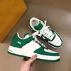 Designer Casual Shoes Men Abloh Sneakers Virgil 1s 1 Calfskin Leather Trainers White Green Red Letter Overlays Platform Low Sneakers