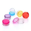 Similar mini glass jars 3g 5g empty cosmetic jars PS round bottom cream jars with multiple color for choose Mxvvh