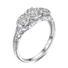 Bague solitaire en argent 925 pur 3 bague en pierre mossanite pour les femmes avec certificat GRA mariage fiançailles mariée bijoux faits à la main cadeau féminin 230616