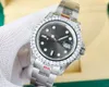 Relojes Watches AAA Högkvalitativ herrklocka, automatisk integrerad rörelse, 904L Steel Forging, Bezel, Case är inställda med utsökt diamant, safirspegel, storlek 40mm