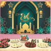 Décoration de fête Eid Tapisserie Décor Toile de Fond Bannière 2023 Al-Fitr Pographie Fond Tissu 180X110cm Fournitures Islamiques