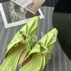 Designer Luxury Women genuine Leather sandals summer fold design comfortable high-heeled slippers