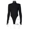 Women's T Shirts Women Backless Jumpsuits Long Sleeve Rompers Sexy Club Hollow Out Bodysuits Casual Solid Slim Bodycon Bodysuit 2023
