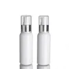 100ml空の白いプラスチックアトマイザースプレーボトルローションポンプボトルトラベルサイズ香水用エッセンシャルオイルスキントナーのための化粧品コンテナdmme