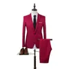 Garnitury męskie Slim Business Casual Dress Dwuczęściowe spodnie z kurtką kamizelka / męski ślub płaszcz płaszczy płaszczy płaszczy kamizelki