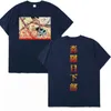 Męskie koszulki anime Fire Force Shinra Kusakabe Podwójna koszulka nadruk moda manga T-shirt męskie bawełniane luźne tshirty