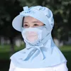 Bandanas USB Rechargeable Fan Hat Large Brims Face Covering Tea Picking Cap Sun Protection Shading Ultraviolet-proof Headgear Outdoor