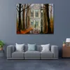 美しい風景キャンバスアートオールドサマーハウスベッドルームの壁の手作りの油絵