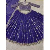 Ubranie etniczne Nieprzestrzegane lehenga choli na wpół zszyta bluzka Langa Top Wedding Indian Designer Ethnic Bridal 230616