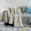 Battaniye tekstil şehir ok desen şık atma battaniye ev dekor kanepe dört mevsim pamuklu gazlı bez havlu yorgan 200x230 r230616
