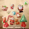 Nya tecknade julprydnader Nyårspresent Ballong Santa Claus Snowman Christmas Tree Balloon Christmas Home Decoration