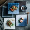 Teller im japanischen Stil, quadratischer Teller, Keramik, Barbecue, Steak, Western, Sashimi, Snack, Sushi, Restaurant-Dekoration