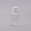Mini bouteille en plastique PET désinfectant pour les mains de 15 ml avec capuchon rabattable de forme carrée pour liquide désinfectant pour lotion de maquillage Obiau