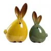 Figuritas de objetos decorativos, decoraciones de cerámica, mueble de TV minimalista moderno para sala de estar, decoración de conejo de orejas largas suave para el hogar 230615