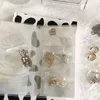 Smyckespåsar F19D PVC -väskor förtjockade tydliga örhängen Lagring med bok