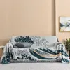 Blankets Textile City Japanese Simple Style Wave Home Cloth Sofa Blanket Dust Cover Jumbo Size Double Cushion Camping Picnic 230615