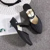 Sandals Two-ways Wearing Closed Toe Women Pointed Flipflops Wedges Heel Beach Shoes Candy Elastic Band V-open Sandalias Lady