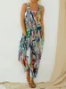 Kobiety Jumpsuits Rompers Vintage Retro Abstract Druku