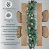 Decorative Flowers Artificial Eucalyptus Garland Willow Leaves - 2 Pack 6.5 Feet Greenery Decor Suit For Kitchen Wedding Backdrop