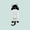 Funny Cute Cat Switch Stickers Wall Sticker Children's Room Home Decoration Bedroom Parlor Decor Animals Decals Removable