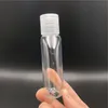 60 ml tom hand sanitisator Pet Plastic Bottle With Flip Top Cap transparent oval formad flaska för kosmetika Lotion Desinfektionsvatten MKVFA