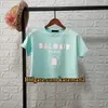 Womens T shirts Cotton crop top t shirts printing top Shoulder button decoration Summer round neck Tees designer clothes women streetwear tank top women dress