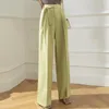 女性のズボンファッションファッション女性ワイドレッグボウサッシー夏の快適なドレープストレートドレーションレディースパンタロームジャー2023