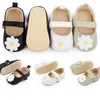 Premiers marcheurs bébé chaussures décontractées infantile enfant en bas âge Floral anti-dérapant coton semelle souple plat PU marcheur né princesse Mary Janes robe