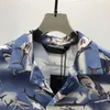 2 luksusowe projektanci koszule męski tygrys Tiger Lett V Silk Bowling Shirt Casual Shirts Men Slim Fit Sukienka z krótkim rękawem M-3XL#1005