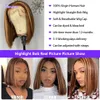 Lace Wigs Domino Highlight Bob Perruque de Cheveux Humains Brésiliens Ombre 13x4 HD Dentelle Frontale Perruque de Cheveux Humains Court Bob Perruque de Cheveux Humains Pour Les Femmes Noires 230616